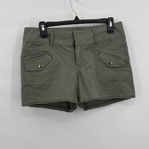 BFL Womens‎ Olive Green Utility Cargo Shorts Cotton Blend Size 6